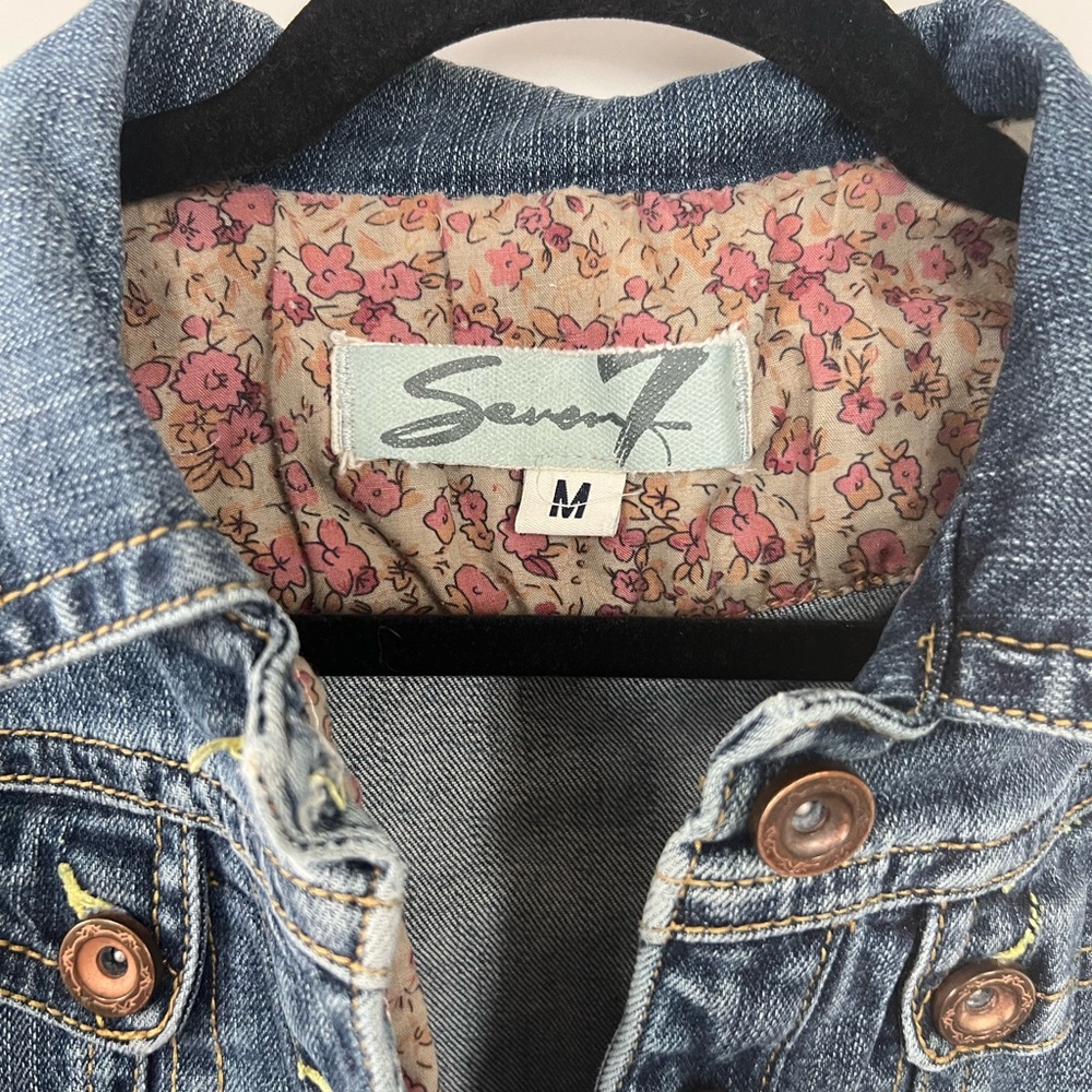 Seven7 Women's Blue Denim Jean Jacket - Picture 2 of 6